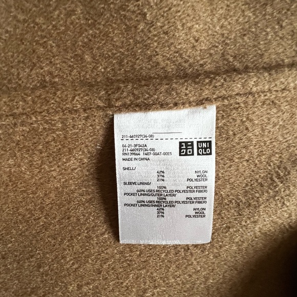 NWOT Double Face Long Coat XXS - Picture 7 of 7